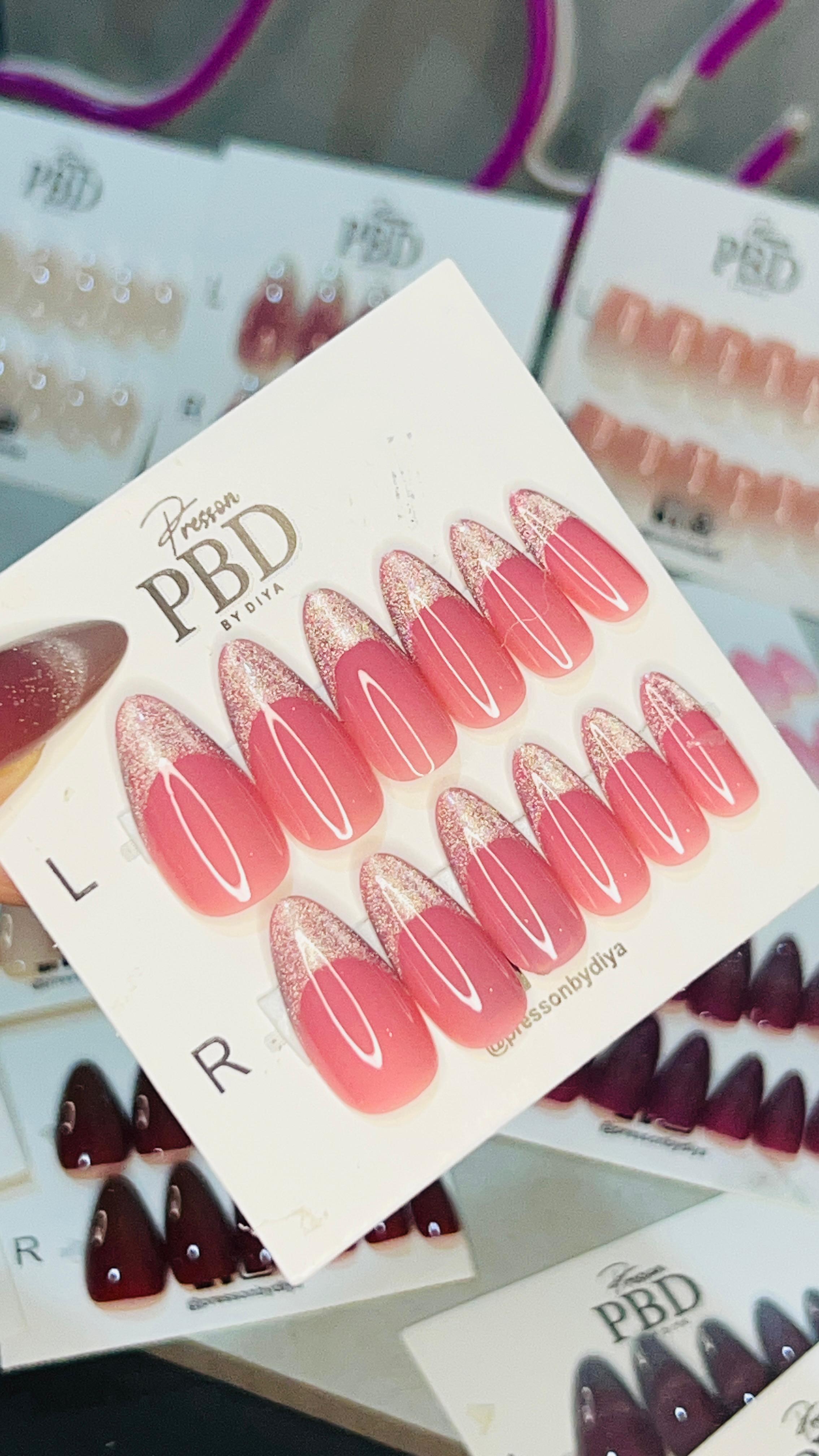 Pink French Tip Cat Eye